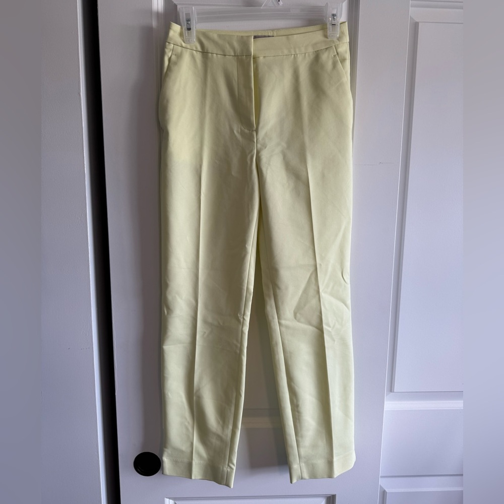 H&M Women's Light Yellow tailored ankle dress Pants